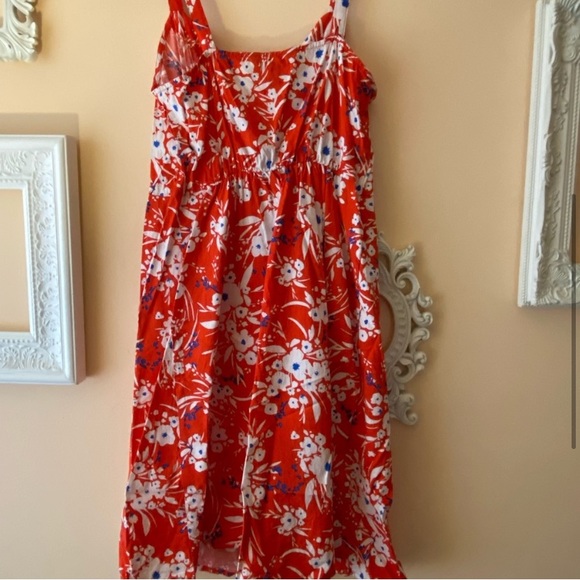 Banana Republic Floral Dress Size XS Red Floral - Picture 6 of 7
